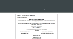 Desktop Screenshot of elpasohomepetcare.com